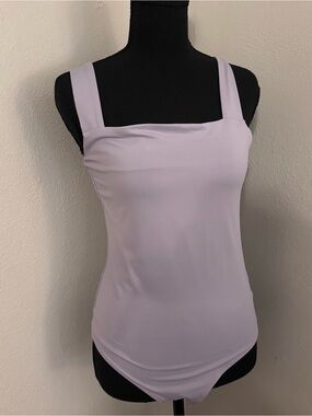 Beautiful Fairy Vibe Women’s Square Neck Tank Bodysuit - Light Lavender